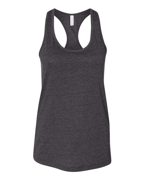 BELLA + CANVAS Women's Jersey Racerback Tank - Dark Grey Heather