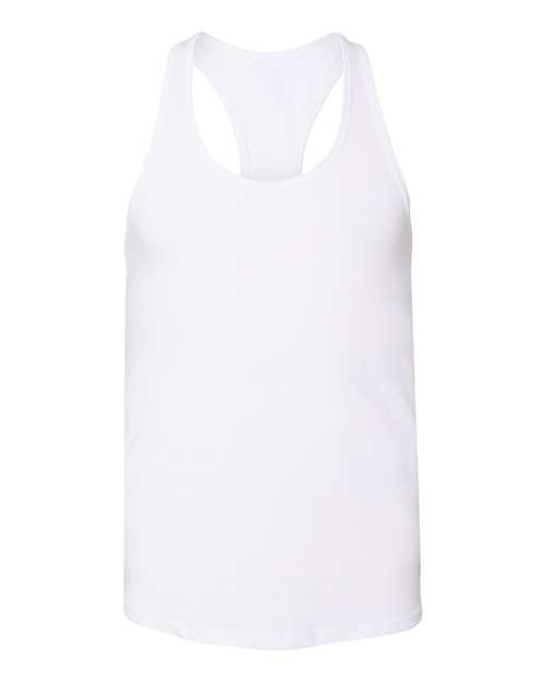 BELLA + CANVAS Women's Jersey Racerback Tank - White