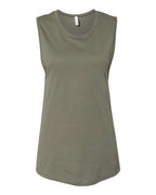 BELLA + CANVAS Women's Jersey Muscle Tank - Military Green