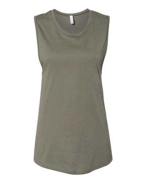 BELLA + CANVAS Women's Jersey Muscle Tank - Military Green