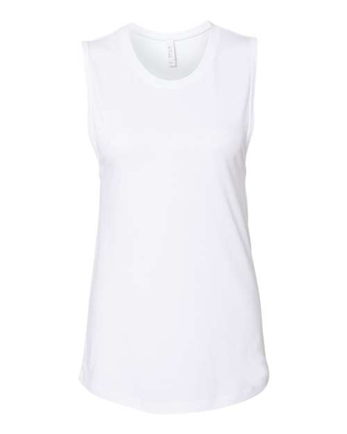 BELLA + CANVAS Women's Jersey Muscle Tank - White