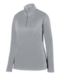 Augusta Sportswear Women's Wicking Fleece Quarter-Zip Pullover (Part 1 of 2) - Athletic Grey