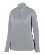 Augusta Sportswear Women's Wicking Fleece Quarter-Zip Pullover (Part 1 of 2) - Athletic Grey
