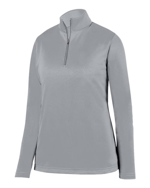 Augusta Sportswear Women's Wicking Fleece Quarter-Zip Pullover (Part 1 of 2) - Athletic Grey