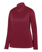 Augusta Sportswear Women's Wicking Fleece Quarter-Zip Pullover (Part 1 of 2) - Cardinal