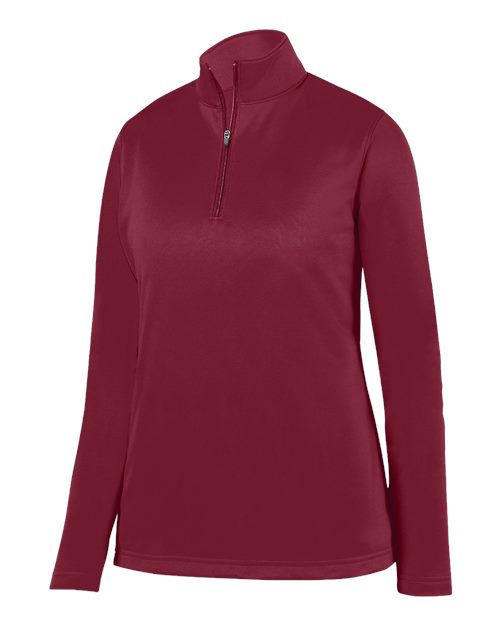 Augusta Sportswear Women's Wicking Fleece Quarter-Zip Pullover (Part 1 of 2) - Cardinal