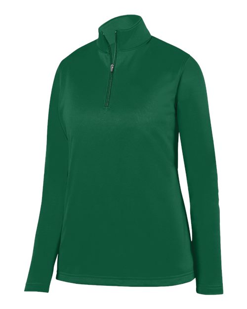 Augusta Sportswear Women's Wicking Fleece Quarter-Zip Pullover (Part 1 of 2) - Dark Green