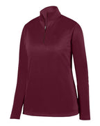 Augusta Sportswear Women's Wicking Fleece Quarter-Zip Pullover (Part 1 of 2) - Maroon