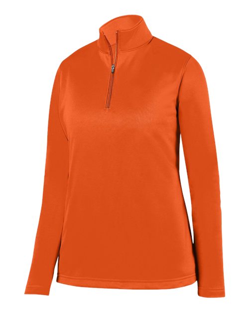 Augusta Sportswear Women's Wicking Fleece Quarter-Zip Pullover (Part 1 of 2) - Orange