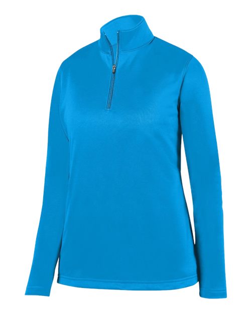 Augusta Sportswear Women's Wicking Fleece Quarter-Zip Pullover (Part 1 of 2) - Power Blue