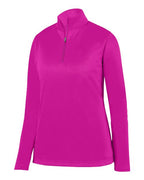 Augusta Sportswear Women's Wicking Fleece Quarter-Zip Pullover (Part 1 of 2) - Power Pink