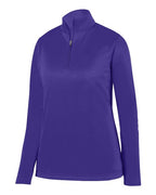 Augusta Sportswear Women's Wicking Fleece Quarter-Zip Pullover (Part 1 of 2) - Purple