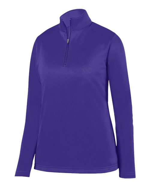 Augusta Sportswear Women's Wicking Fleece Quarter-Zip Pullover (Part 1 of 2) - Purple