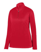 Augusta Sportswear Women's Wicking Fleece Quarter-Zip Pullover (Part 1 of 2) - Red
