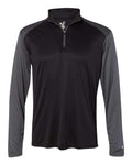 Badger Men's Ultimate SoftLock™ Sport Quarter-Zip Pullover - Black/ Graphite