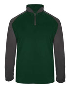 Badger Men's Ultimate SoftLock™ Sport Quarter-Zip Pullover - Forest/ Graphite