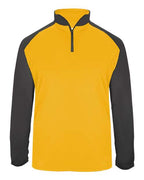 Badger Men's Ultimate SoftLock™ Sport Quarter-Zip Pullover - Gold/ Graphite
