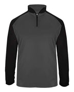 Badger Men's Ultimate SoftLock™ Sport Quarter-Zip Pullover - Graphite/ Black