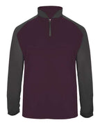Badger Men's Ultimate SoftLock™ Sport Quarter-Zip Pullover - Maroon/ Graphite