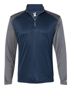 Badger Men's Ultimate SoftLock™ Sport Quarter-Zip Pullover - Navy/ Graphite