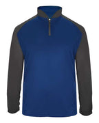 Badger Men's Ultimate SoftLock™ Sport Quarter-Zip Pullover - Royal/ Graphite