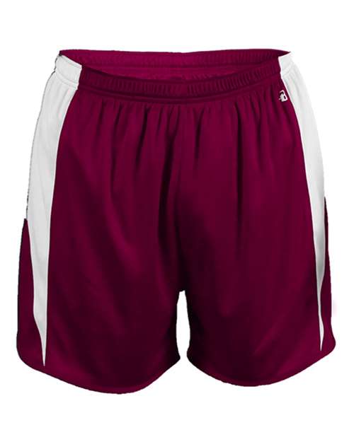 Alleson Athletic Youth Stride Shorts - Maroon/ White