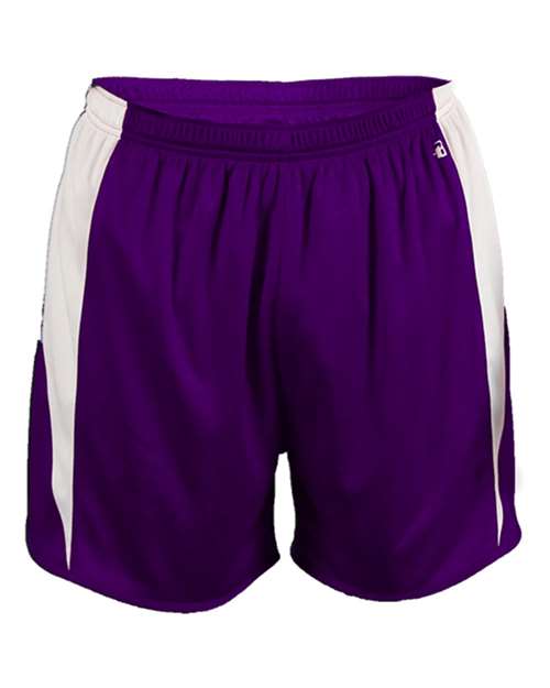 Alleson Athletic Youth Stride Shorts - Purple/ White