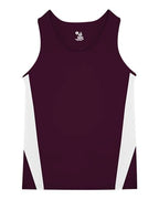 Alleson Athletic Youth Stride Singlet - Maroon/ White