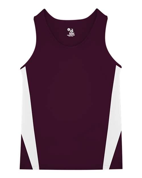 Alleson Athletic Youth Stride Singlet - Maroon/ White