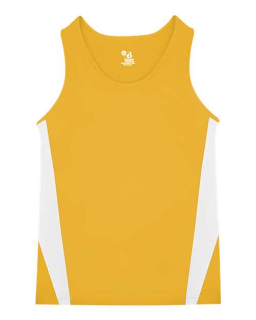 Alleson Athletic Youth Stride Singlet - Gold/ White
