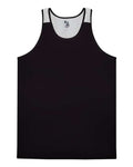 Alleson Athletic Youth Ventback Singlet - Black/ White