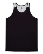 Alleson Athletic Youth Ventback Singlet - Black/ White