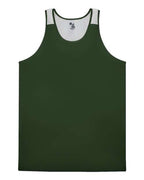 Alleson Athletic Youth Ventback Singlet - Forest/ White