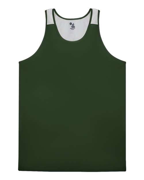 Alleson Athletic Youth Ventback Singlet - Forest/ White