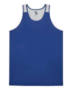 Alleson Athletic Youth Ventback Singlet - Royal/ White