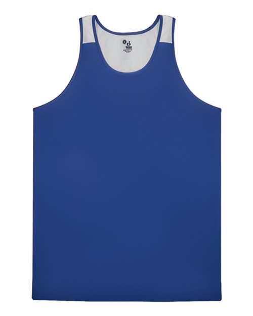 Alleson Athletic Youth Ventback Singlet - Royal/ White