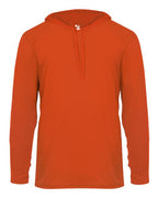 Badger Unisex B-Core Hooded Long Sleeve T-Shirt (Part 1 of 2) - Burnt Orange