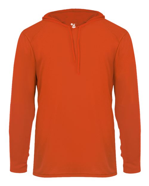 Badger Unisex B-Core Hooded Long Sleeve T-Shirt (Part 1 of 2) - Burnt Orange