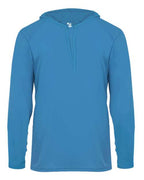 Badger Unisex B-Core Hooded Long Sleeve T-Shirt (Part 1 of 2) - Electric Blue