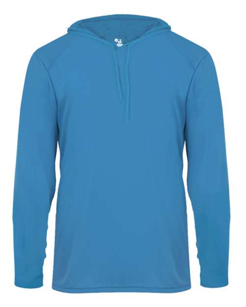 Badger Unisex B-Core Hooded Long Sleeve T-Shirt (Part 1 of 2) - Electric Blue