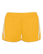 Alleson Athletic Women's Stride Shorts - Gold/ White