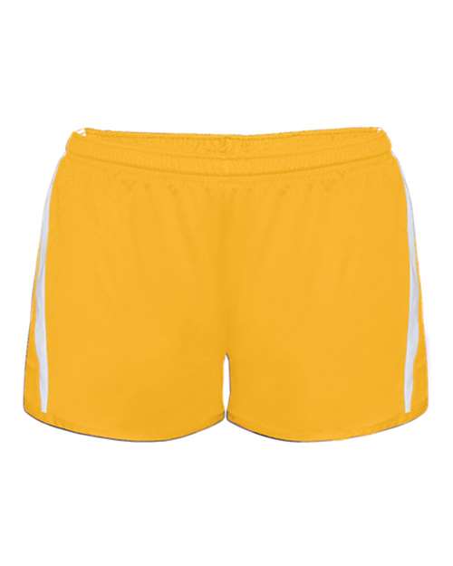 Alleson Athletic Women's Stride Shorts - Gold/ White