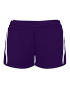 Alleson Athletic Women's Stride Shorts - Purple/ White