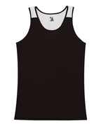 Alleson Athletic Women's Ventback Singlet - Black/ White