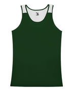 Alleson Athletic Women's Ventback Singlet - Forest/ White