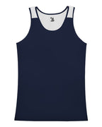 Alleson Athletic Women's Ventback Singlet - Navy/ White