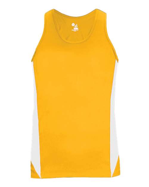 Alleson Athletic Women's Stride Singlet - Gold/ White