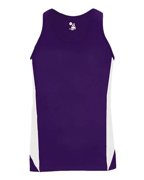 Alleson Athletic Women's Stride Singlet - Purple/ White