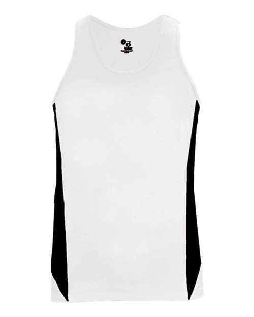 Alleson Athletic Women's Stride Singlet - White/ Black