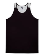 Alleson Athletic Men's Ventback Singlet Tank Top - Black/ White